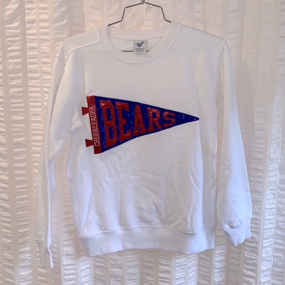 Bears Cheerleader Crew neck sweatshirt YL new
